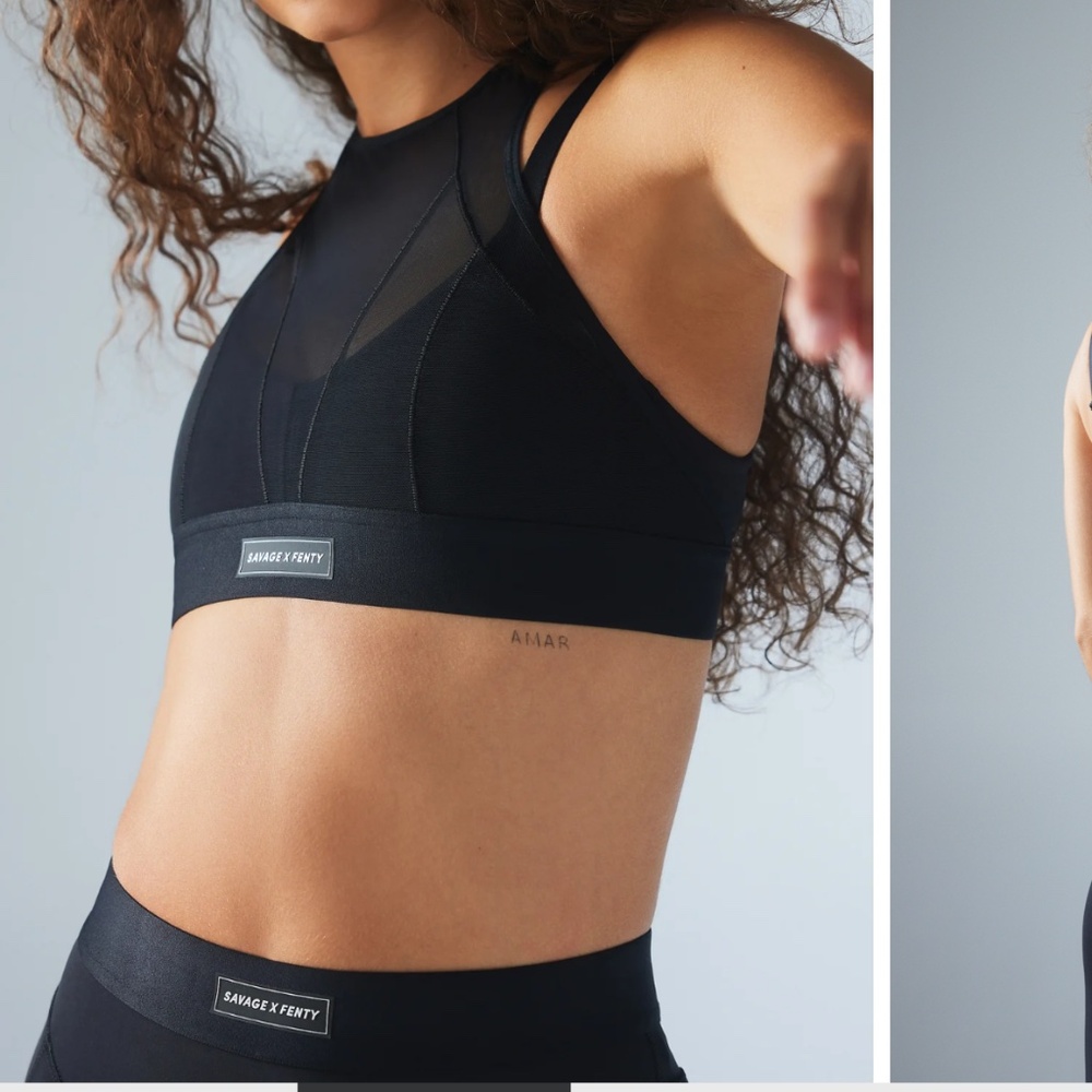 Lineup Medium-Impact Mesh Sports Bra SIZE: L COLOR: BLACK CAVIAR
